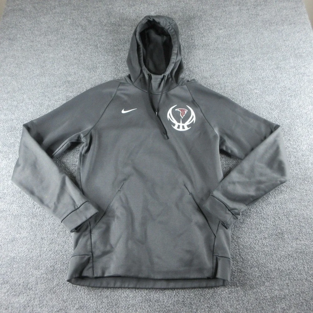 Atlanta Falcons Hoodie Men S Gray Nike Dri Fit Pullover Sweatshirt NFL Football